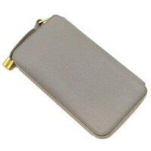 Chloe long wallet Marcie gray zip calfskin round grained